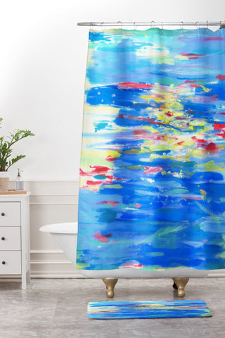 Ceren Kilic ISLAND WAVES Shower Curtain And Mat