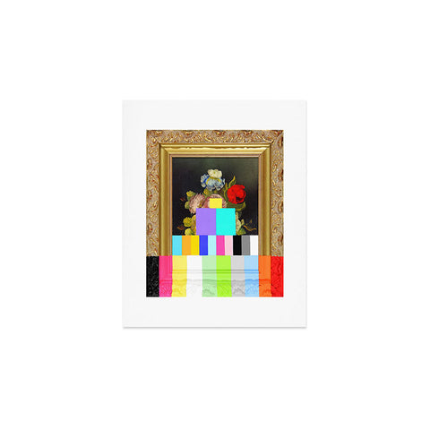 Chad Wys A Painting of Flowers With Color Bars Art Print