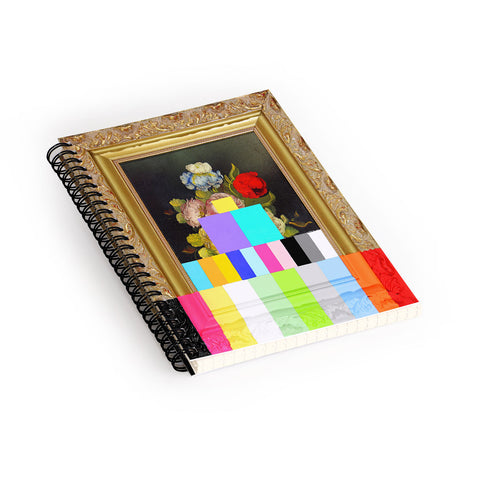 Chad Wys A Painting of Flowers With Color Bars Spiral Notebook