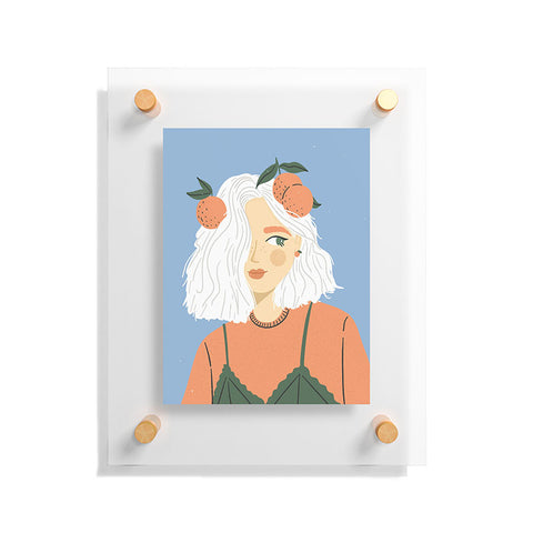 Charly Clements Clementine Girl Floating Acrylic Print