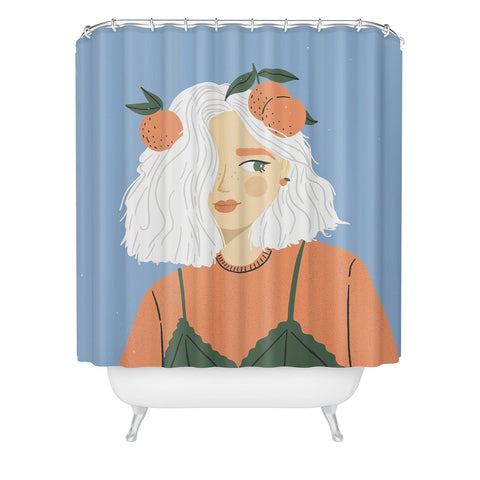 Charly Clements Clementine Girl Shower Curtain
