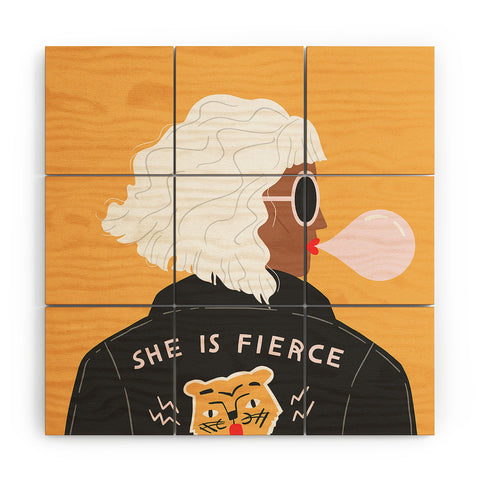 Charly Clements She Is Fierce Wood Wall Mural