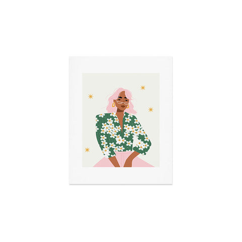 Charly Clements Strike a Pose Pink and Green Palette Art Print