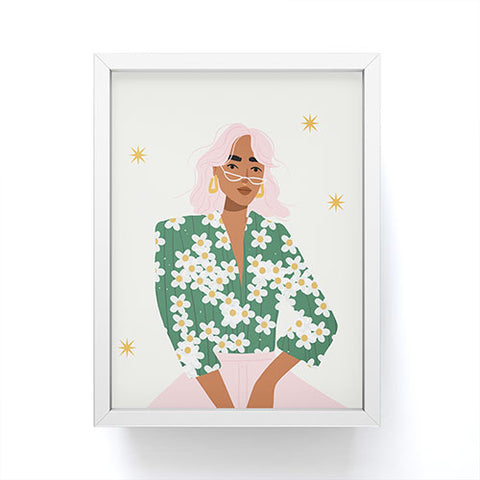 Charly Clements Strike a Pose Pink and Green Palette Framed Mini Art Print