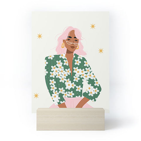 Charly Clements Strike a Pose Pink and Green Palette Mini Art Print
