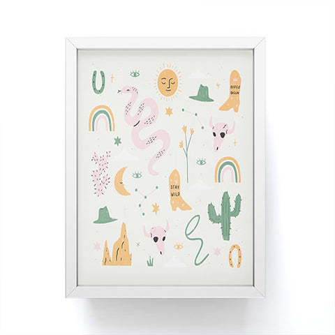 Charly Clements Wild West Pattern Framed Mini Art Print