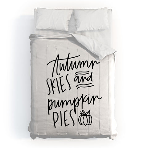 Chelcey Tate Autumn Skies And Pumpkin Pies Comforter
