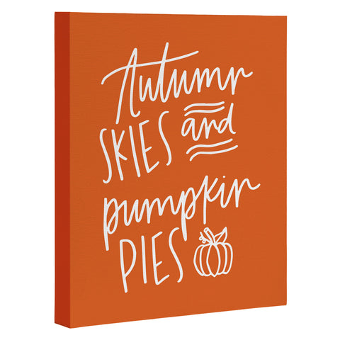 Chelcey Tate Autumn Skies And Pumpkin Pies Orange Art Canvas