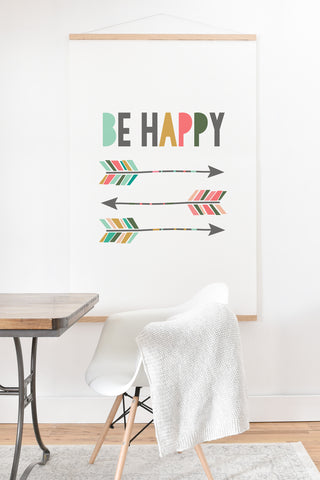 Chelcey Tate Be Happy Art Print And Hanger