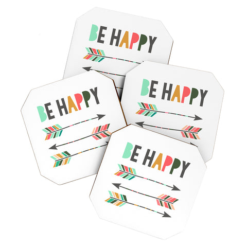 Chelcey Tate Be Happy Coaster Set
