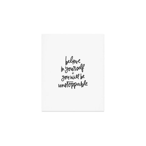Chelcey Tate Be Unstoppable BW Art Print