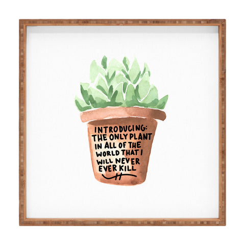 Chelcey Tate Black Thumb Succulent Square Tray