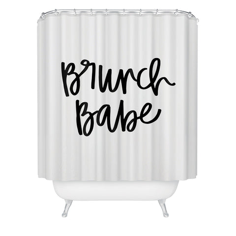 Chelcey Tate Brunch Babe BW Shower Curtain