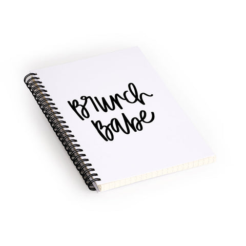 Chelcey Tate Brunch Babe BW Spiral Notebook