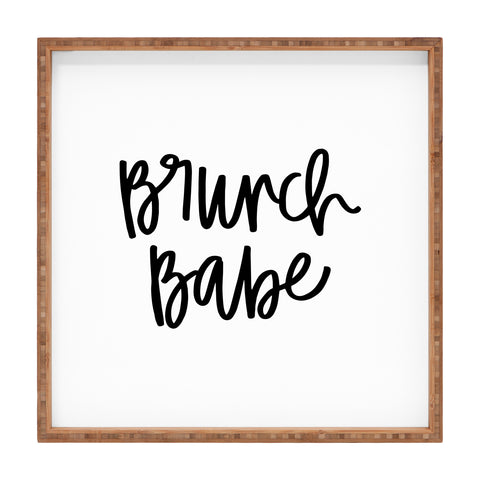 Chelcey Tate Brunch Babe BW Square Tray