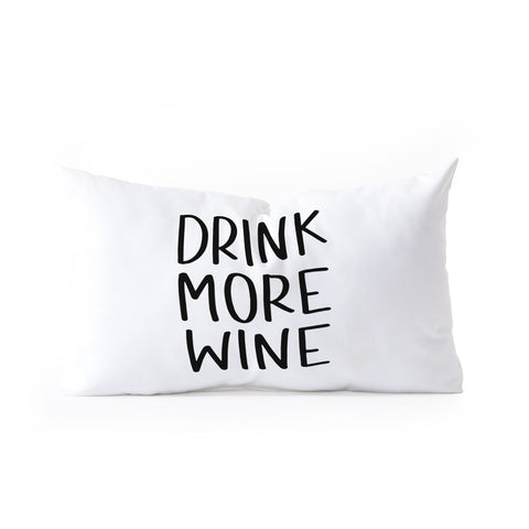 Chelcey Tate Drink More Wine Oblong Throw Pillow