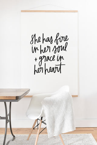 Chelcey Tate Grace In Her Heart BW Art Print And Hanger