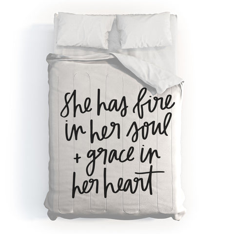 Chelcey Tate Grace In Her Heart BW Comforter