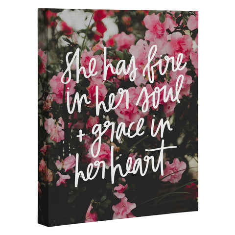Chelcey Tate Grace In Her Heart Floral Art Canvas