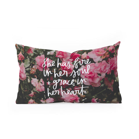 Chelcey Tate Grace In Her Heart Floral Oblong Throw Pillow