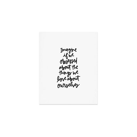 Chelcey Tate Love Yourself BW Art Print