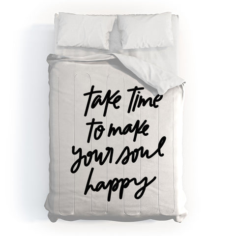Chelcey Tate Make Your Soul Happy BW Comforter