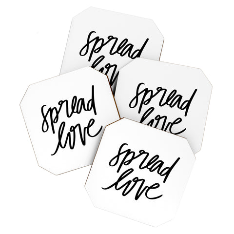 Chelcey Tate Spread Love BW Coaster Set