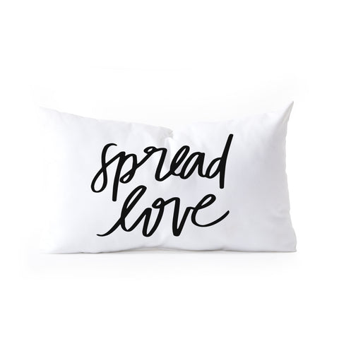 Chelcey Tate Spread Love BW Oblong Throw Pillow
