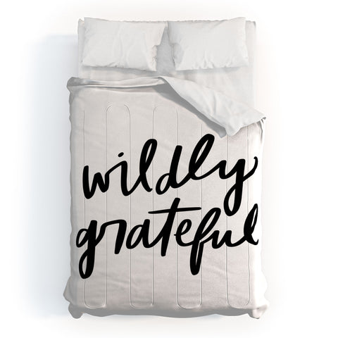 Chelcey Tate Wildly Grateful BW Comforter