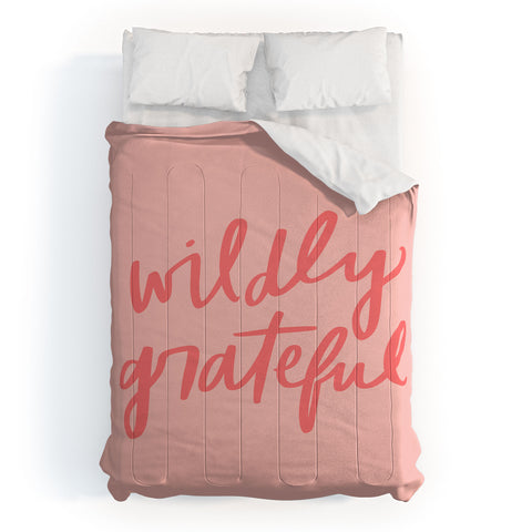 Chelcey Tate Wildly Grateful Pink Comforter