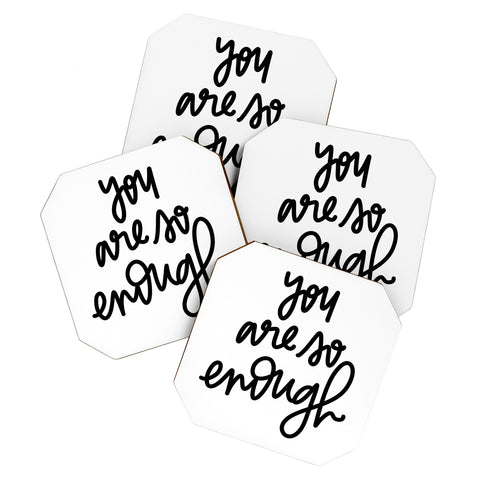 Chelcey Tate You Are So Enough Coaster Set