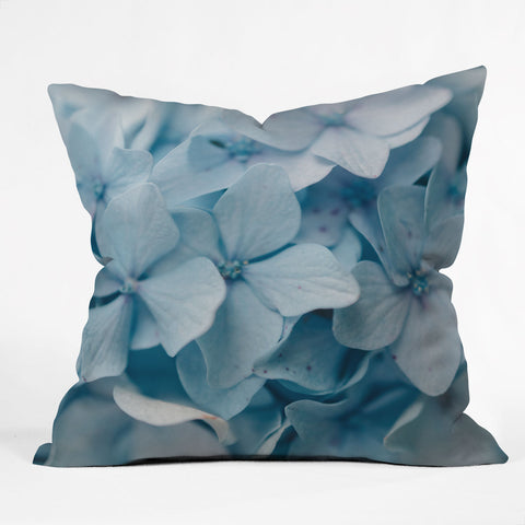 Chelsea Victoria Blue Hydrangeas Outdoor Throw Pillow
