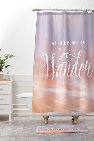 Chelsea Victoria Born to Wander Shower Curtain And Mat