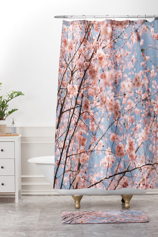 Chelsea Victoria Cherry Blossom Lover Shower Curtain And Mat