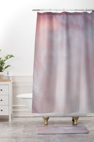 Chelsea Victoria Cotton Candy Sunset Shower Curtain And Mat