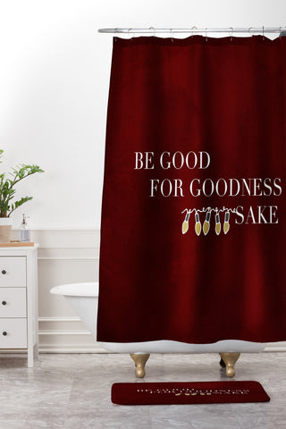 Chelsea Victoria For Goodness Sake Shower Curtain And Mat