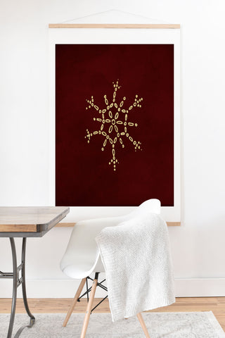 Chelsea Victoria Gold Snowflake No 2 Art Print And Hanger