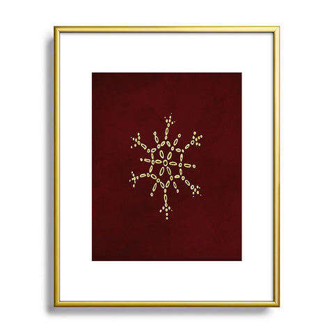 Chelsea Victoria Gold Snowflake No 2 Metal Framed Art Print