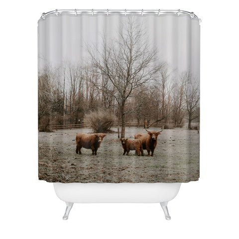 Chelsea Victoria Highland Cows Shower Curtain