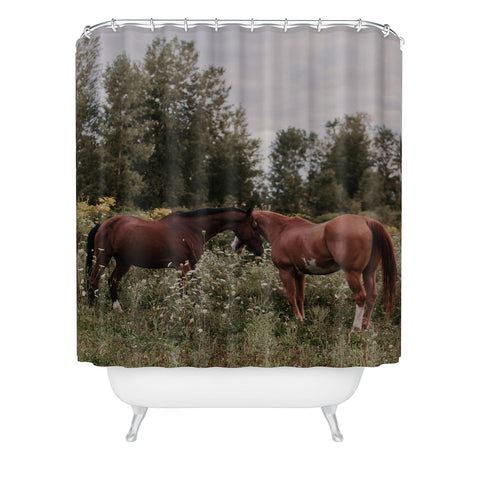Chelsea Victoria Horses in The Field Shower Curtain