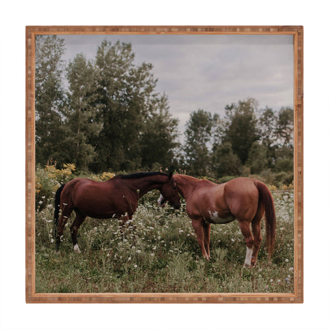 Chelsea Victoria Horses in The Field Square Tray