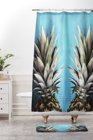 Chelsea Victoria How About Them Pineapples Shower Curtain And Mat