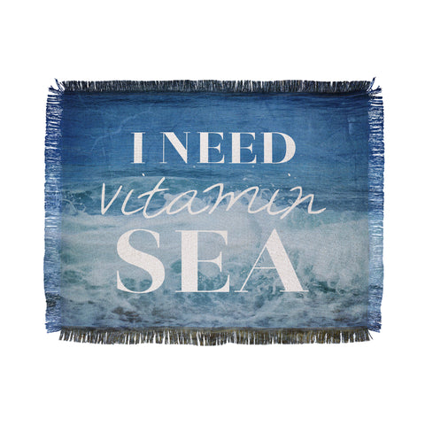 Chelsea Victoria I Need Vitamin Sea Throw Blanket