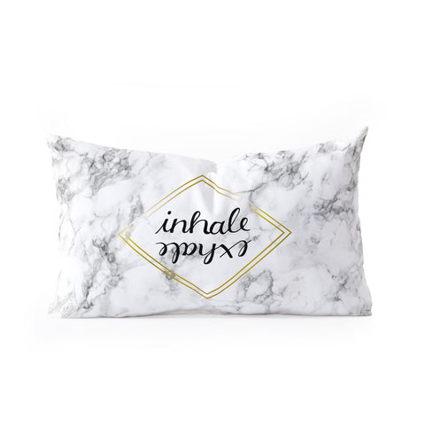 Chelsea Victoria inhale exhale Oblong Throw Pillow
