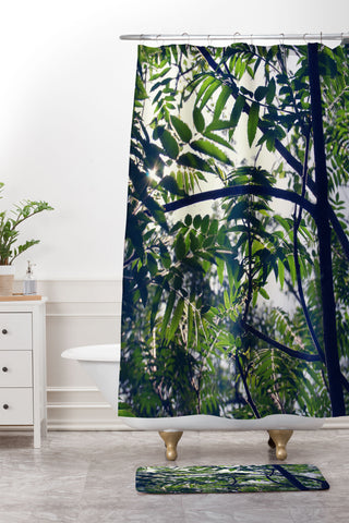 Chelsea Victoria Jungle Love Shower Curtain And Mat