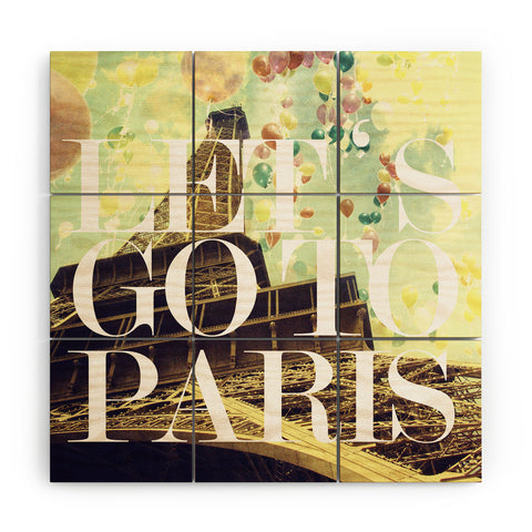 Chelsea Victoria lets go to paris Wood Wall Mural