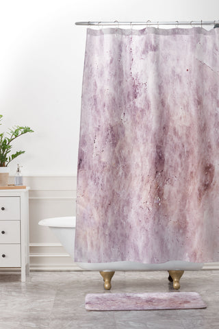Chelsea Victoria Millennial Marble Shower Curtain And Mat