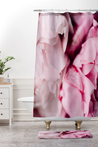 Chelsea Victoria Mixed Peonies Shower Curtain And Mat