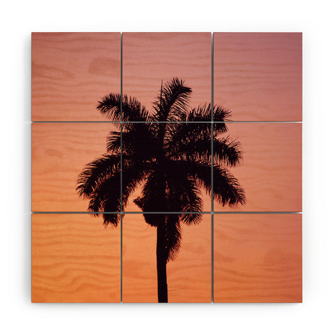 Chelsea Victoria Palm Sunset Wood Wall Mural