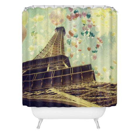 Chelsea Victoria Paris Is Flying Shower Curtain